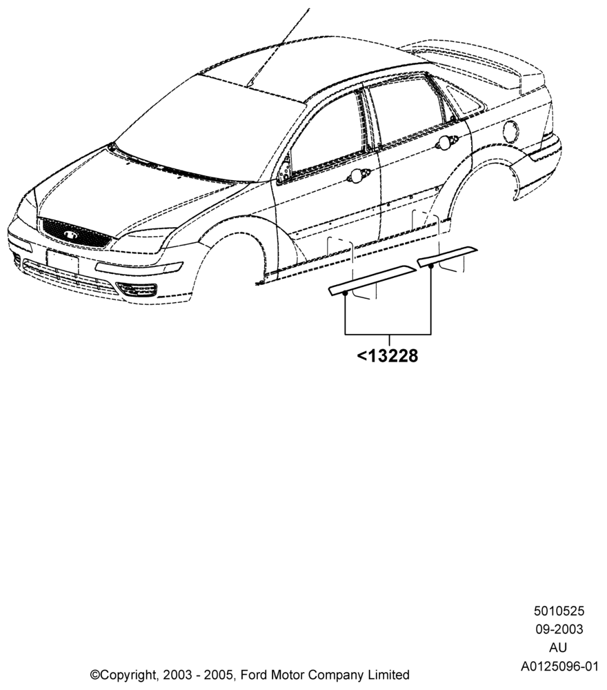 Схема Боковая отделка, Accessory, Backlit Scuff Plate; 04.09.2003–27.08.2007