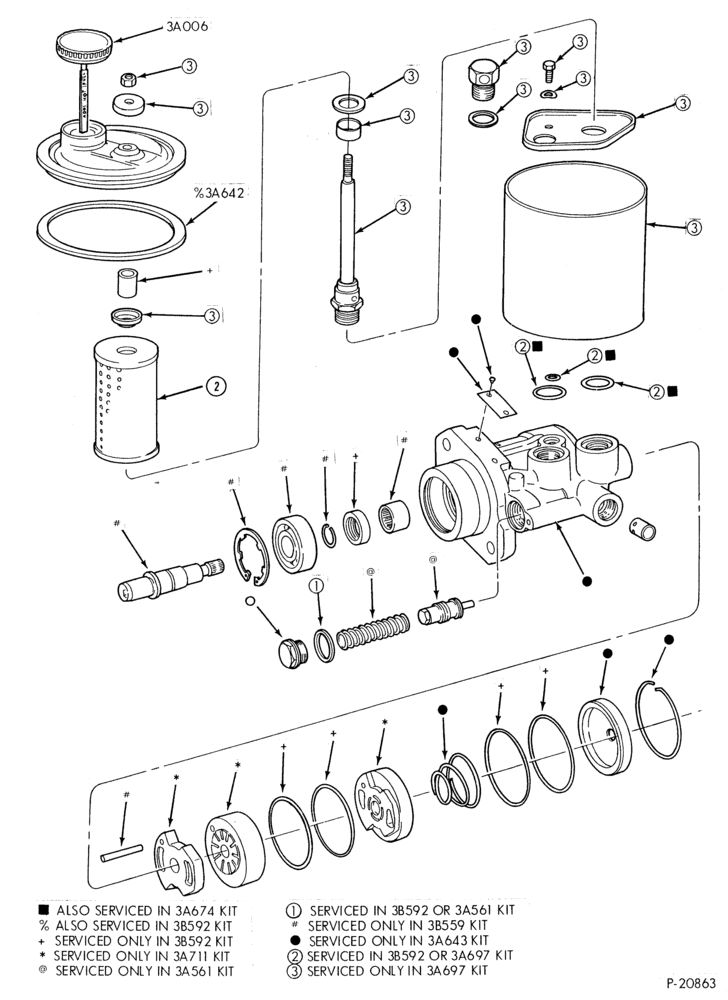 Схема STEERING-(1988/)-ZF-8 cyl. 429 (7.0L)-Gas-F-FT600/900
