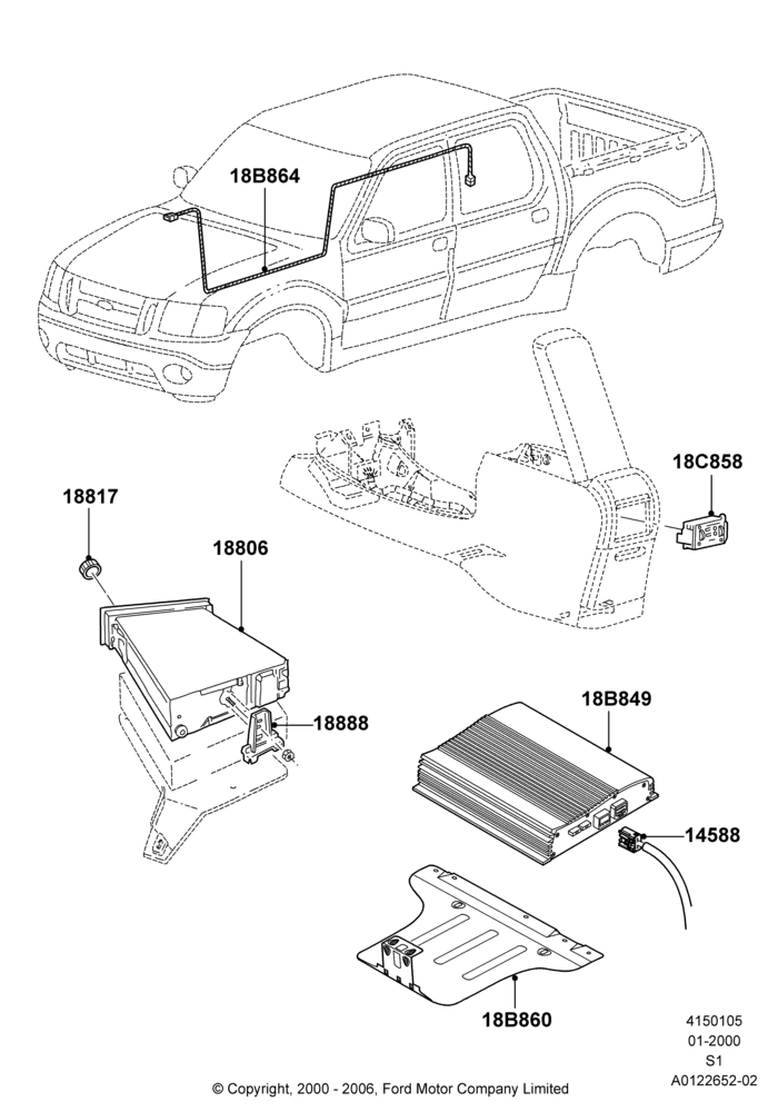Схема Аудиооборудование (заводское), High Performance Audio System; 31.01.2000–30.06.2005