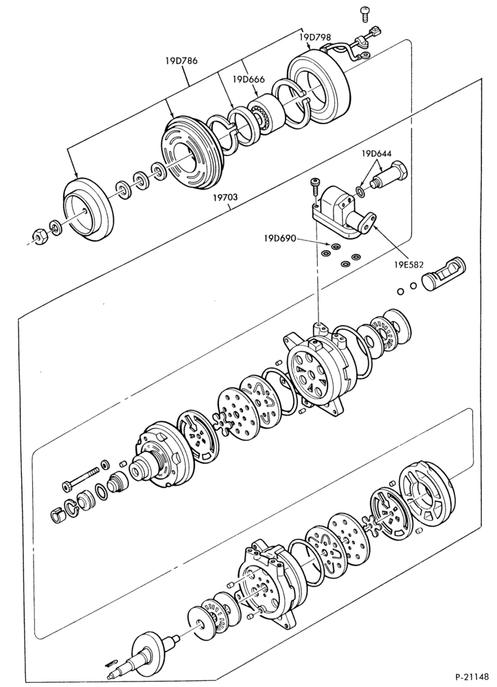 Схема AIR CONDITIONER-Compressor & clutch