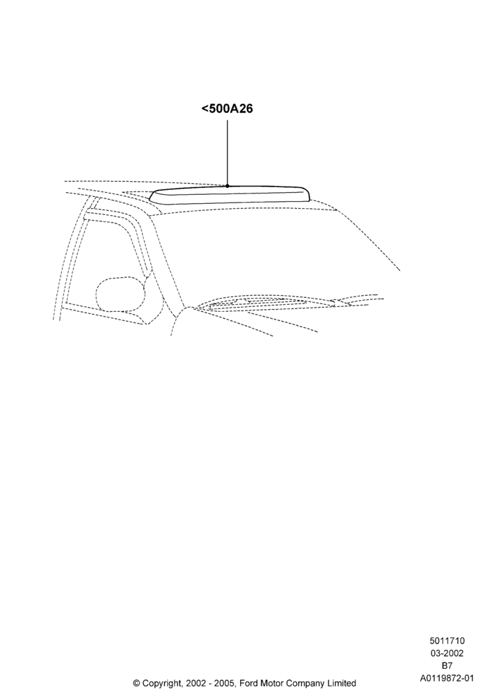 Схема Механизм люка и управление, (+)"CDN/USA", Power Tilt/Slide Sun Roof, Accessory, With Deflector; 18.03.2002–30.06.2017
