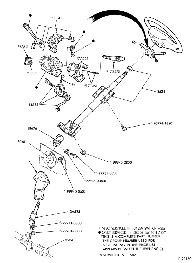 Схема ATX TYPE - EXTERNAL PARTS-EXTERNAL PARTS- steering column - floor shift - fixed wheel-MM