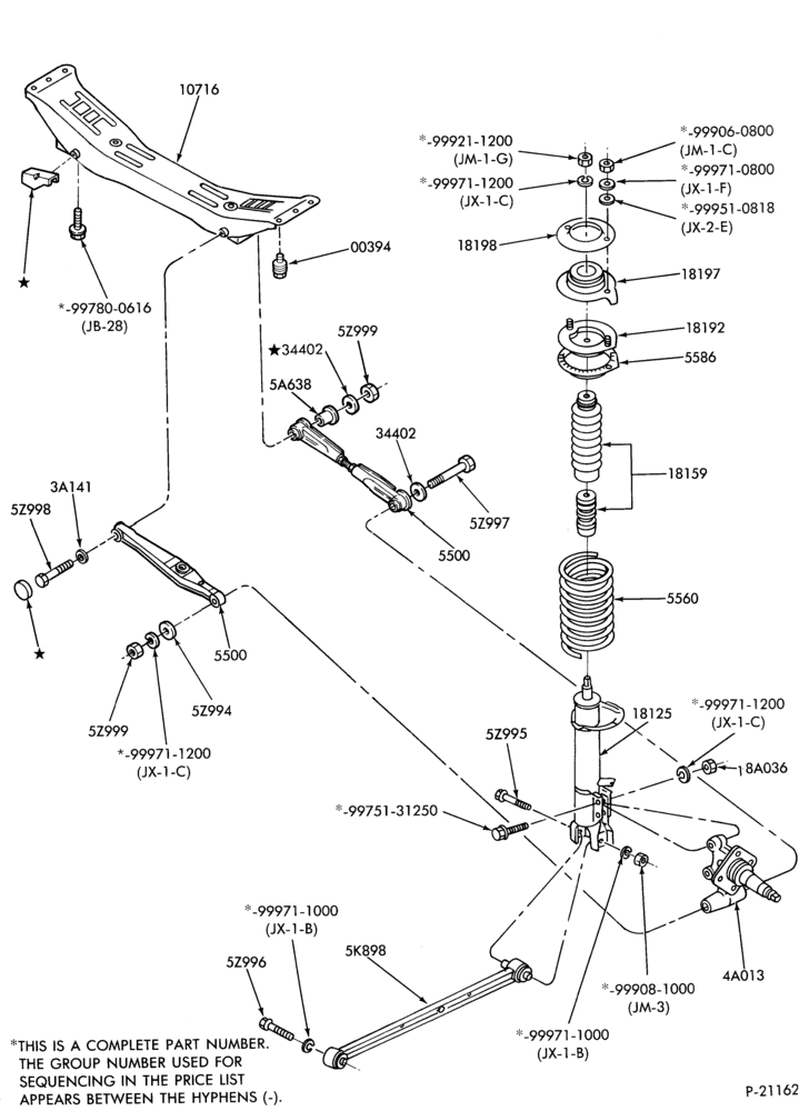 Схема FRAME-REAR SUSPENSION - shock absorbers, axle