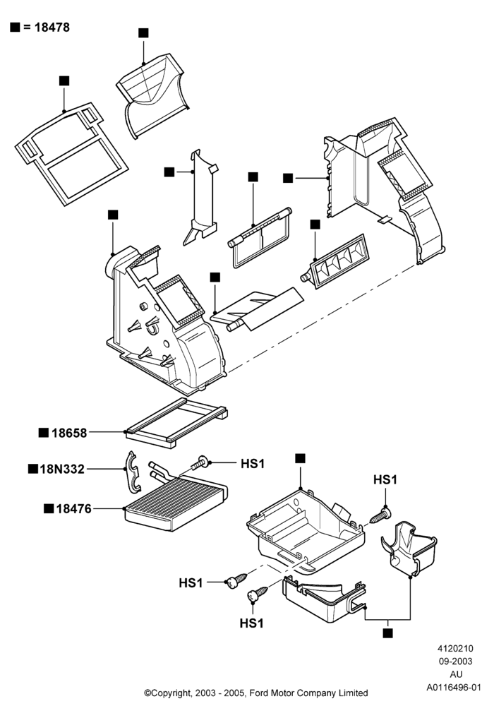 Схема Климат — внутренние компоненты, Less Air Conditioning; 04.09.2003–27.08.2007