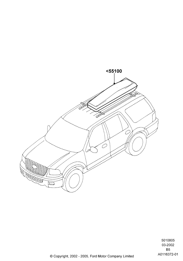 Схема Багажники на крышу, Accessory, Sport Track Luggage Carrier; 18.03.2002–02.05.2005