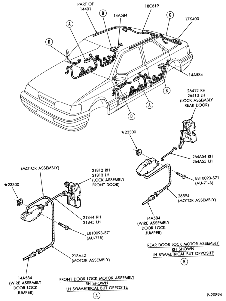 Схема ELECTRICAL SYSTEMS-Power door lock, controls and related parts - Page A