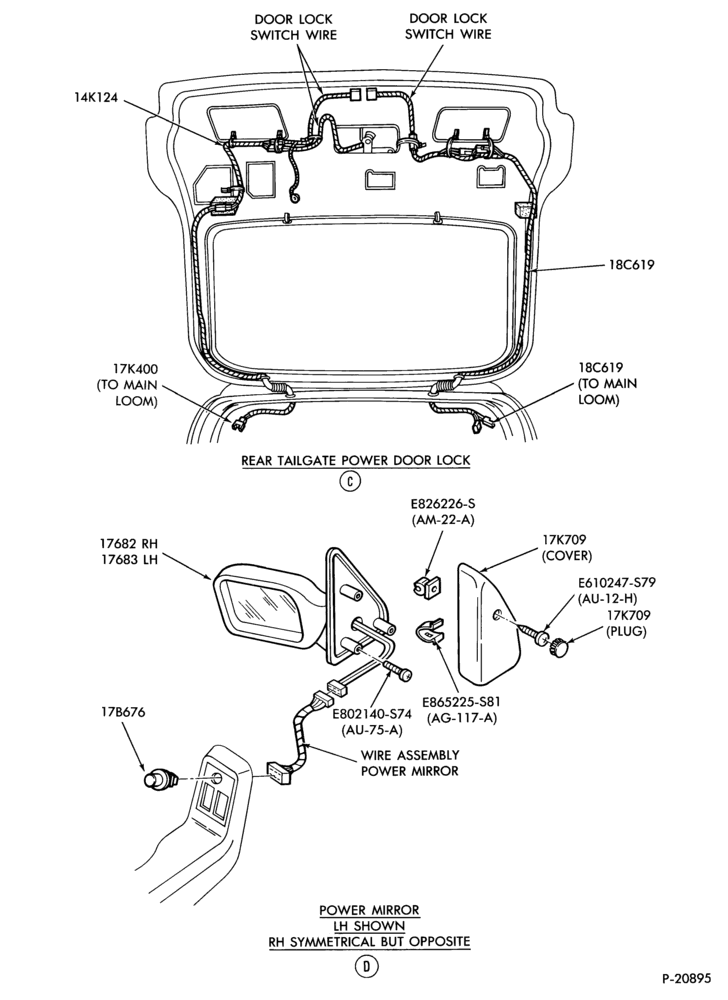 Схема ELECTRICAL SYSTEMS-Power door lock, controls and related parts- Page-B