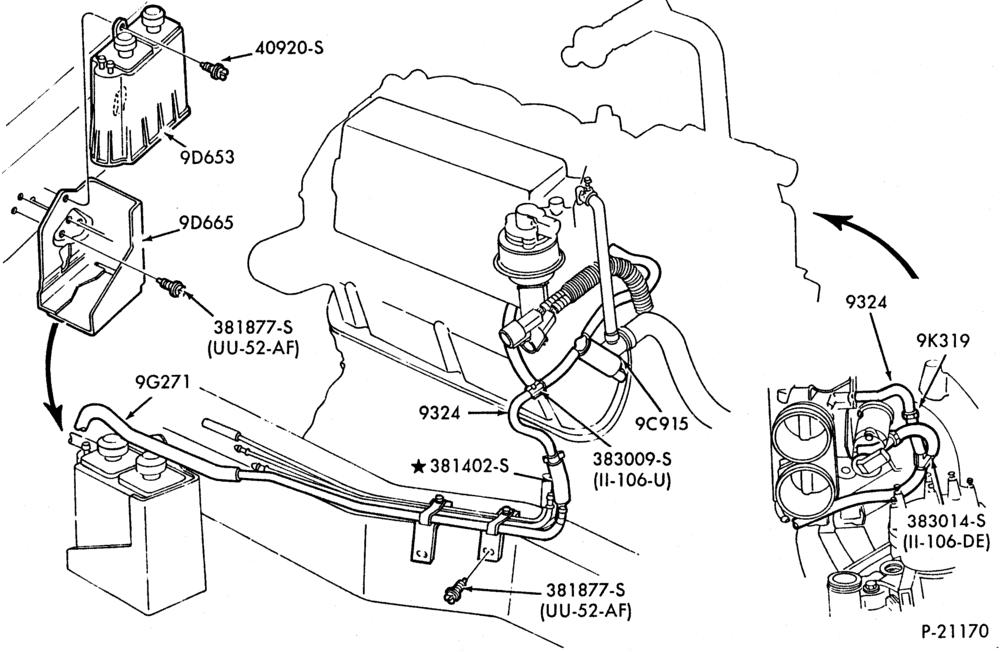 Схема 8 CYL. 5.8L (351 C.I.D.)-W-GAS-E250/350-over 8500# G.V.W.
