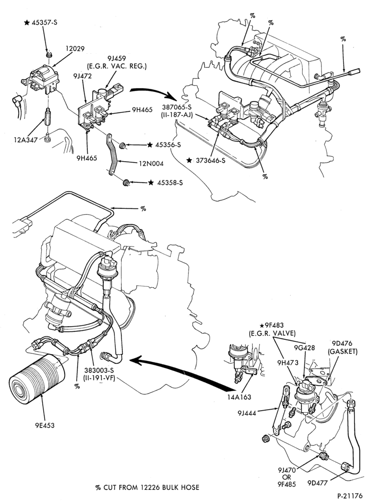 Схема 8 CYL. 5.8L (351 C.I.D.)-W-GAS-E150/250-under 8500# G.V.W.