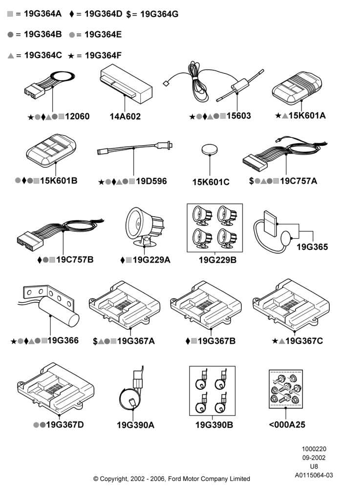 Схема Комплект дистанционного запуска, Power Code Systems; 03.09.2002–05.08.2005