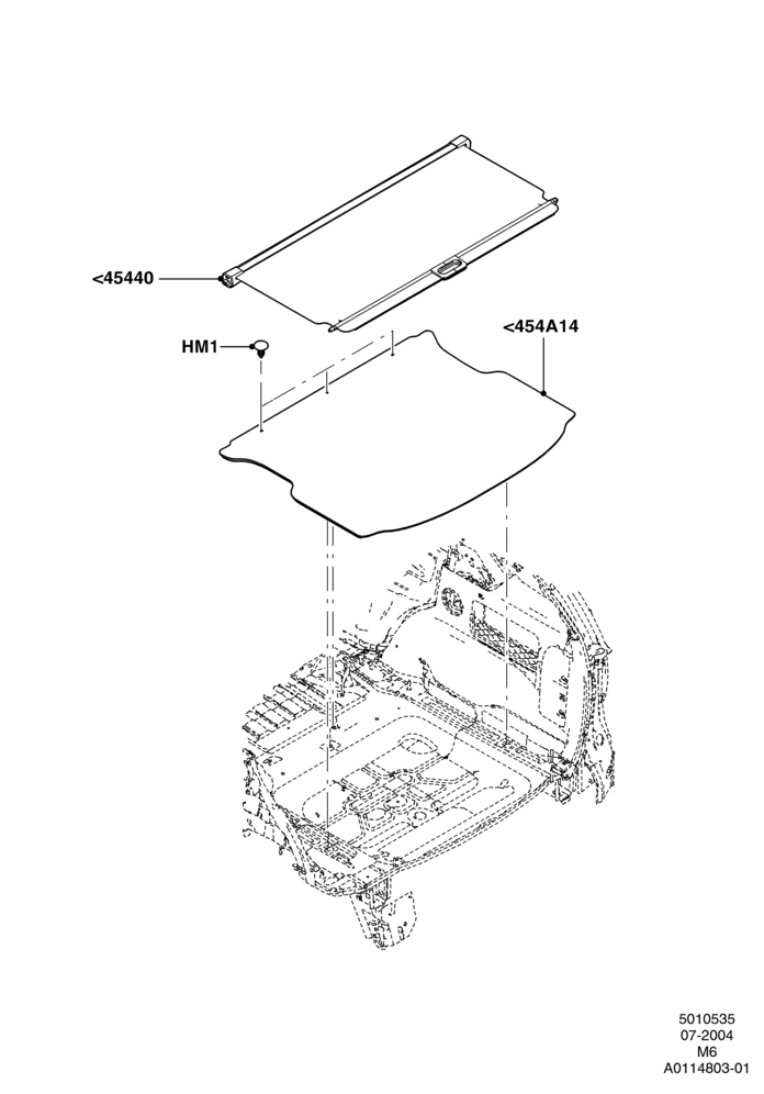 Схема Load Compartment Trim, Production Installed; 26.07.2004–01.05.2006