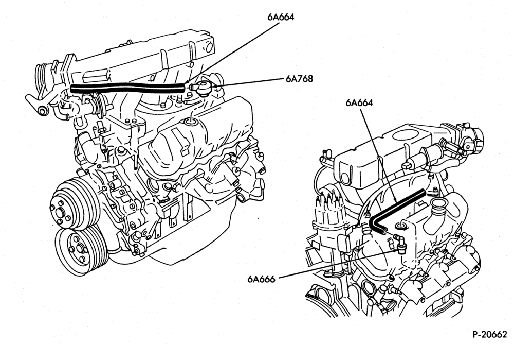 Схема 6 CYL. 2.9L 177 (C.I.D.)-Crankcase ventilation system