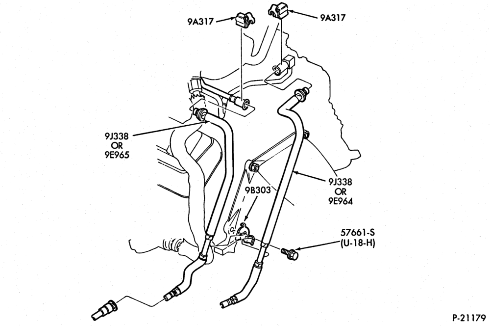 Схема 8 CYL. 7.5L (460 C.I.D.)-GAS-E-F250/350-engine mounted