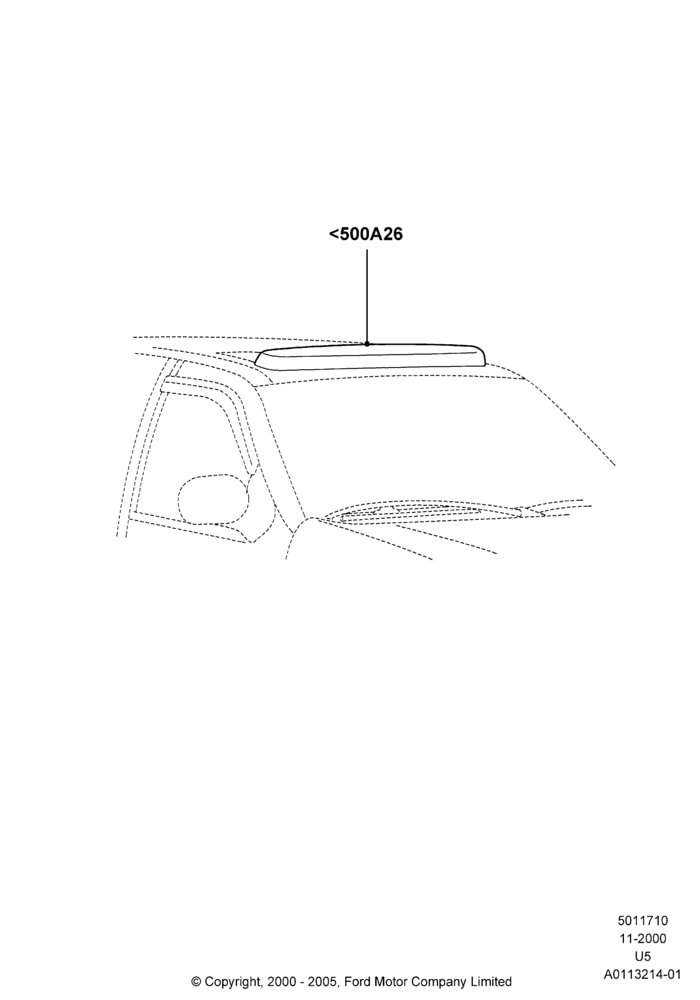 Схема Механизм люка и управление, (+)"CDN/USA", With Electric Slide Sunroof, Accessory, With Deflector; 13.11.2000–16.12.2010