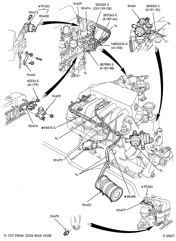 Схема 6 CYL. 4.9L (300 C.I.D.)-GAS-E150/350-E.F.I.-under 8500# G.V.W.