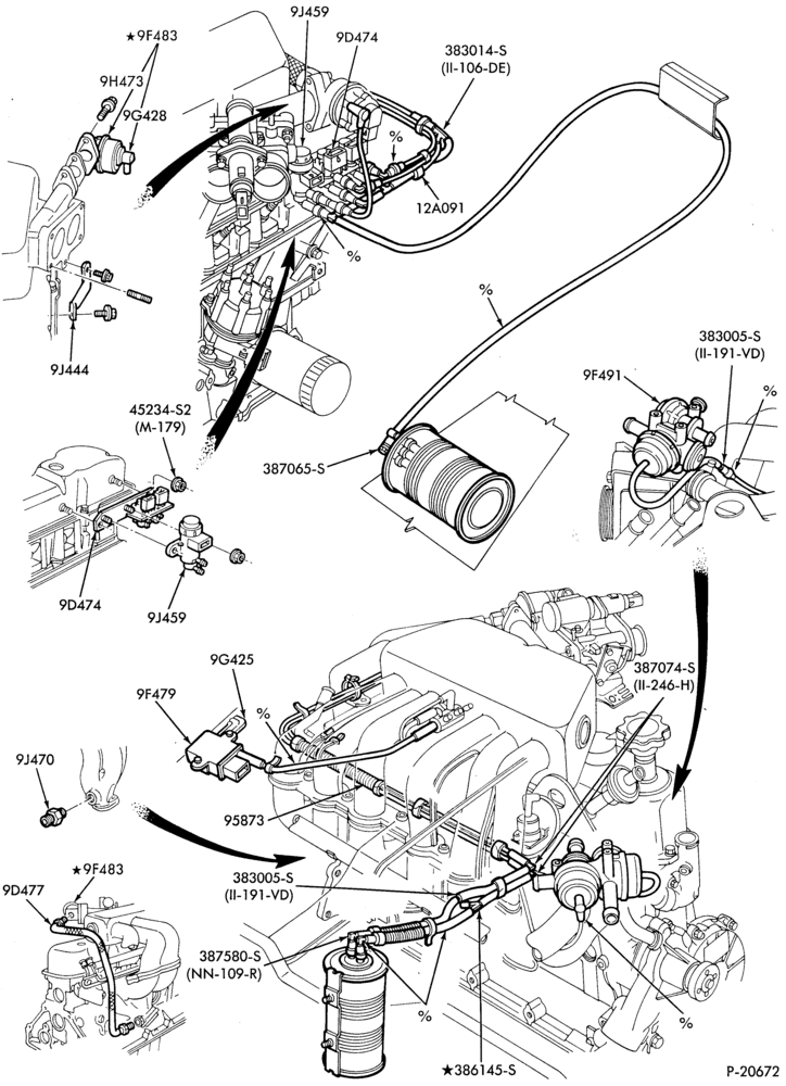 Схема 6 CYL. 4.9L (300 C.I.D.)-GAS-F250/350-E.F.I.-over 8500# G.V.W.