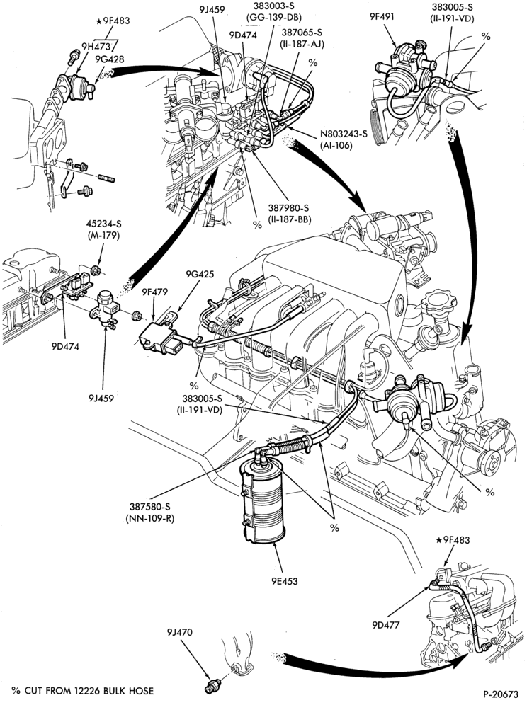 Схема 6 CYL. 4.9L (300 C.I.D.)-GAS-F150/350-E.F.I.-under 8500# G.V.W.
