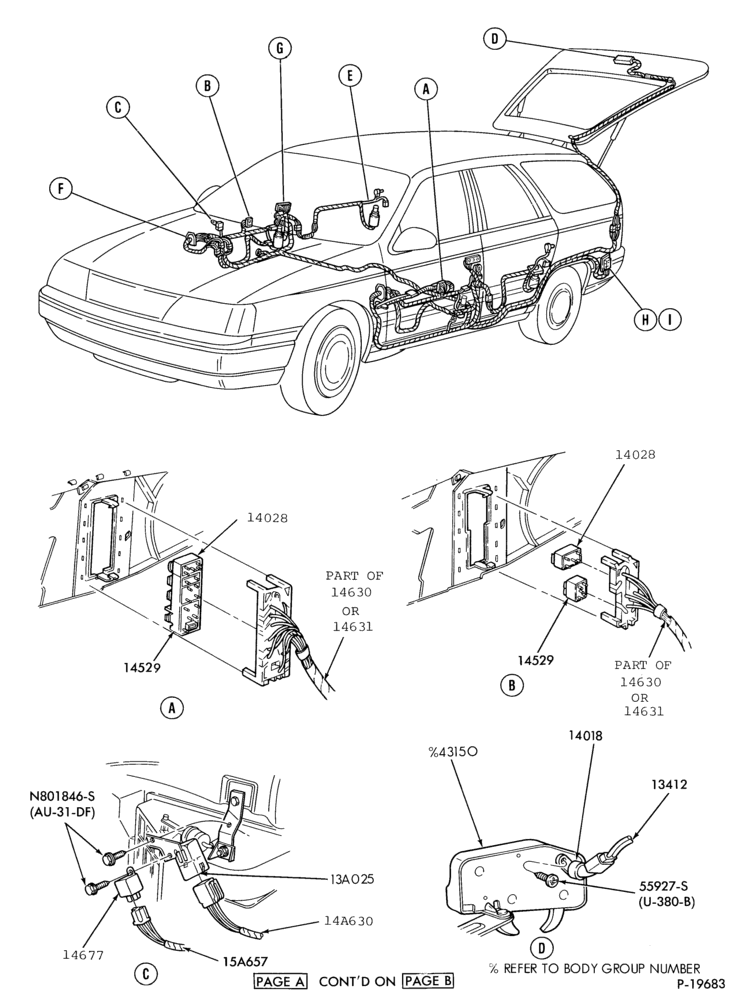 Схема ELECTRICAL SYSTEMS-Power door locks, illuminated and/or keyless entry &- B/T 74