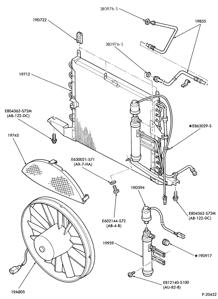 Схема AC HOSES & TUBES-6 cyl. - 2.9L-MY
