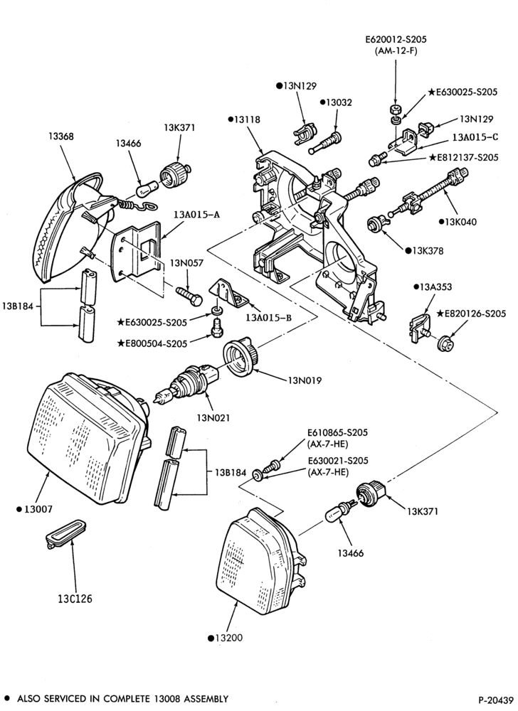 Схема LAMPS-Headlamp and related parts