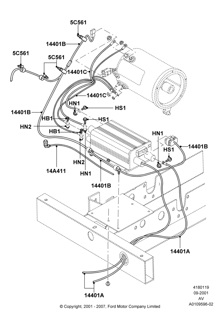 Схема Electrical Wiring 72V - Motor; 22.10.2001–20.12.2002