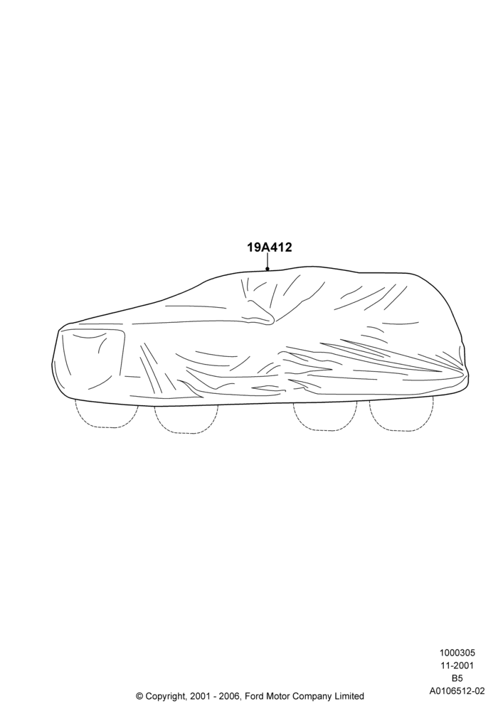 Схема Средства ухода, Accessory, Vehicle Cover; 18.03.2002–02.05.2005