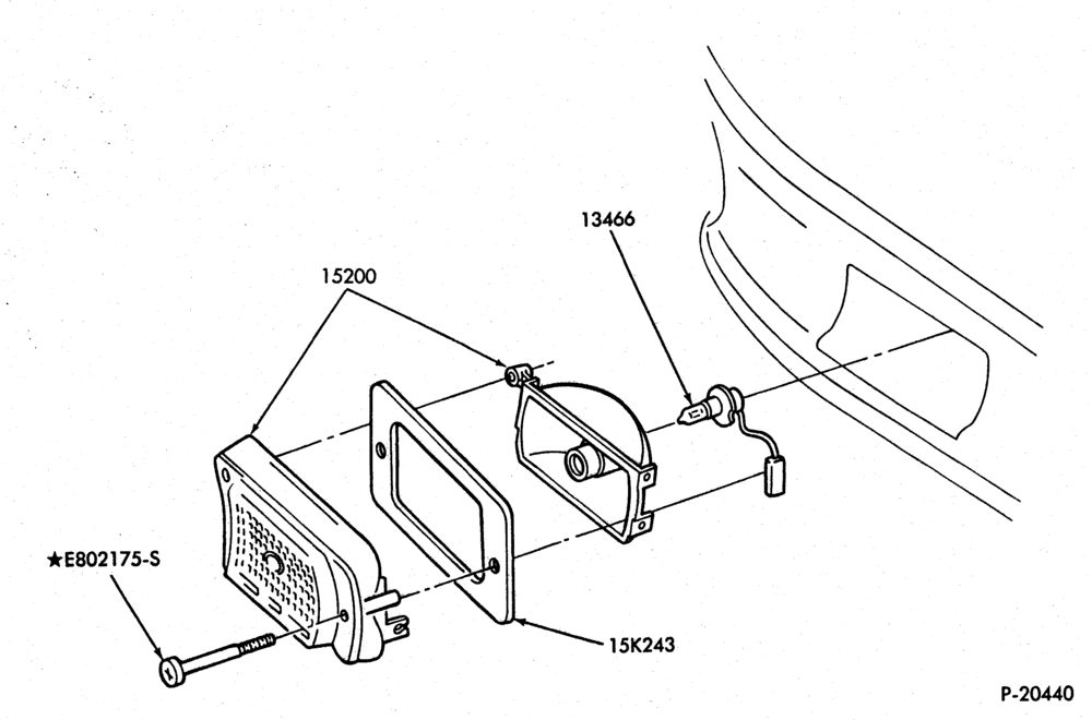 Схема LAMPS-Headlamp and related parts- front side marker, fog and parking lamp