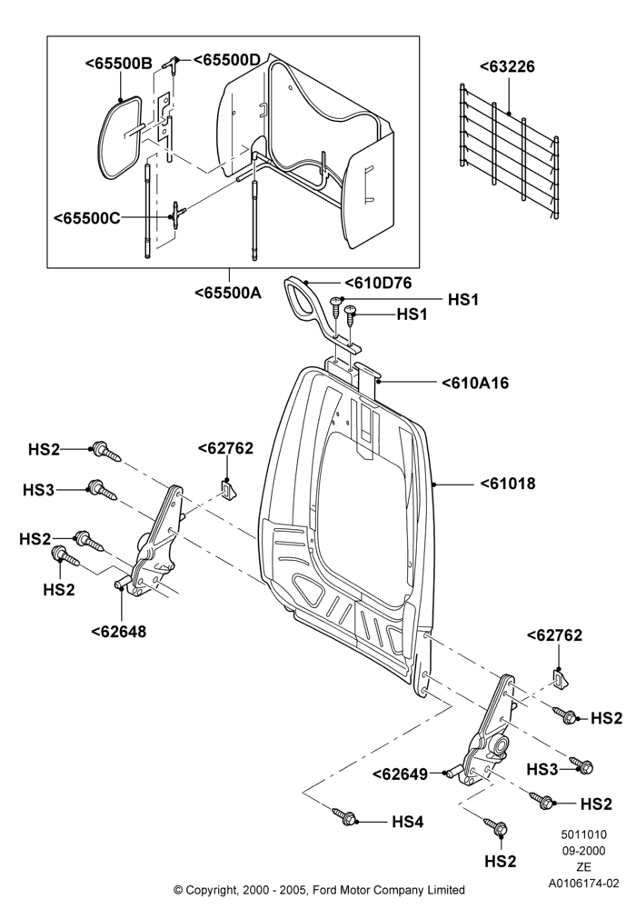 Схема Спинка переднего сиденья, Cobra; 06.05.2002–12.05.2004