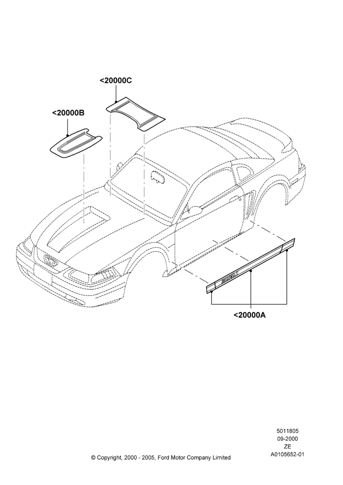 Схема Декоративные наклейки, V8 Appearance Group; 04.11.2002–12.05.2004