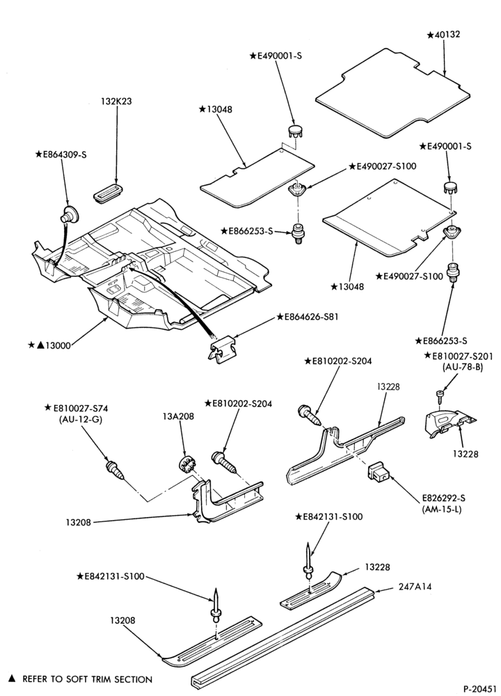 Схема SOFT, INTERIOR TRIM-Interior trim parts - floor carpets