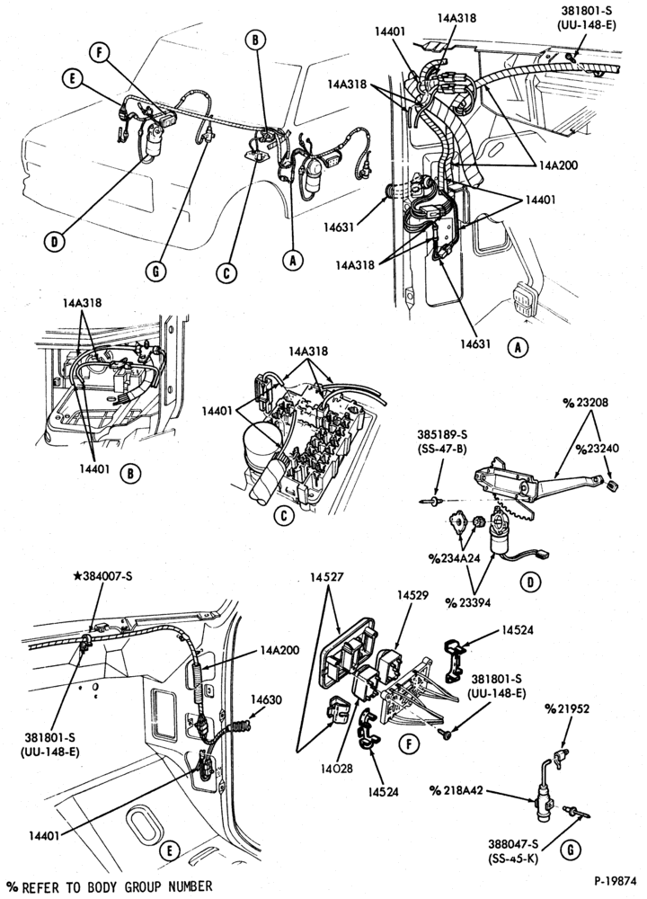 Схема ELECTRICAL SYSTEMS-Wiring system - power door locks, windows & controls-U150