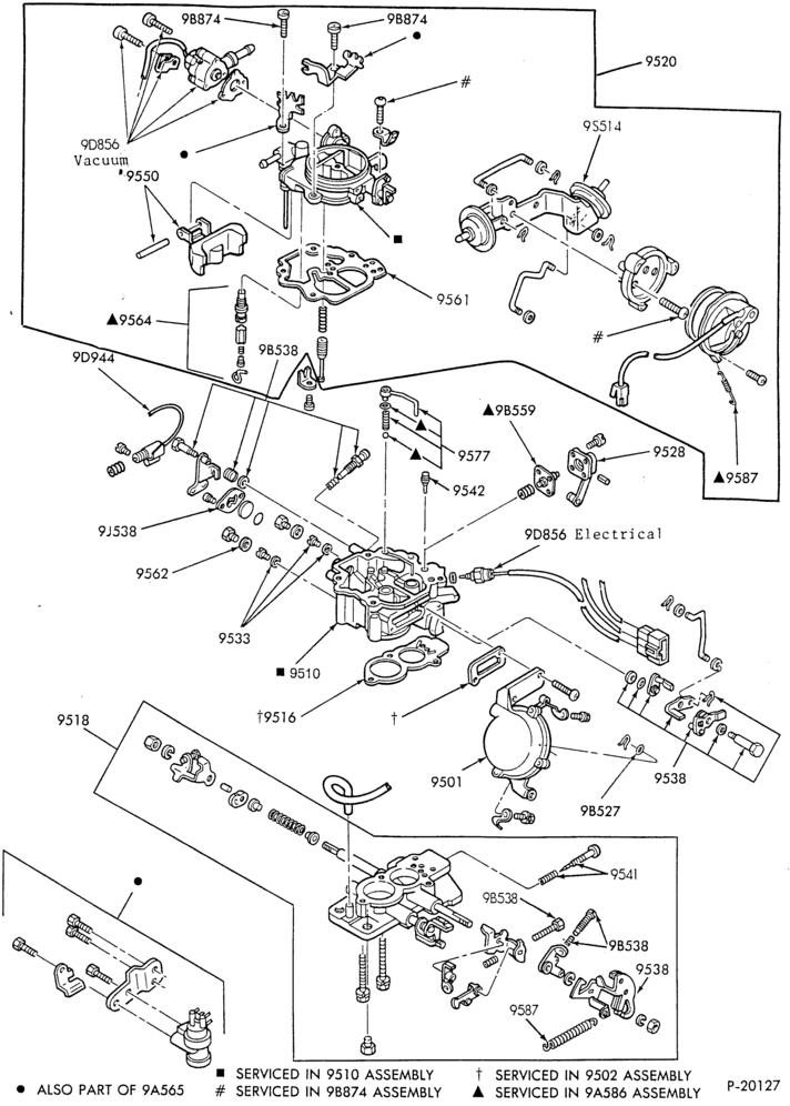 Схема 4 CYL. 1.3L (80 C.I.D.)-Carburetor