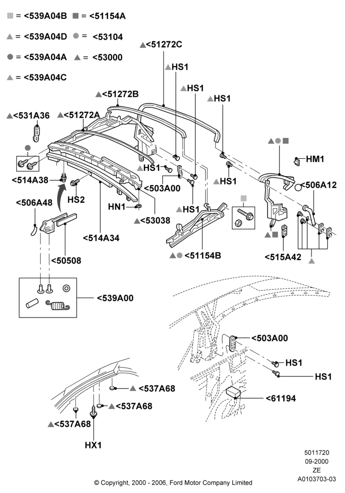 Схема Soft Top Frame; 18.09.2000–12.05.2004