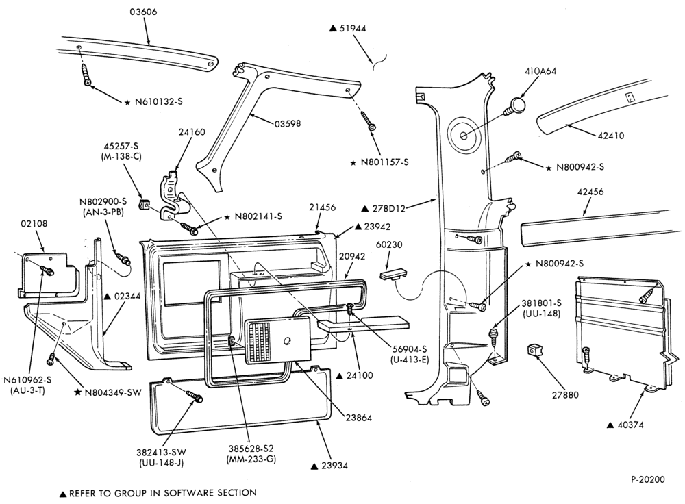 Схема TRIM-Interior trim panels-F-FT600/900