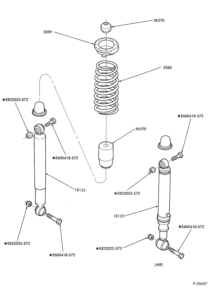 Схема FRAME-REAR SUSPENSION - spring and shock absorber