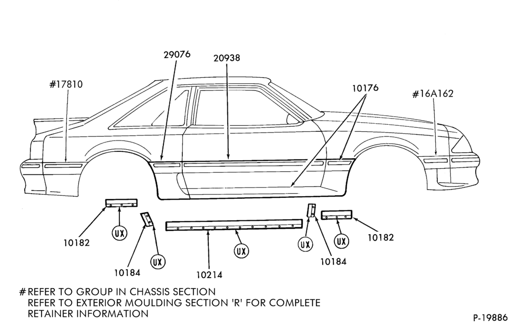 Схема BODY SIDE - BODY TYPE 61 AND 66 CONVERTIBLE