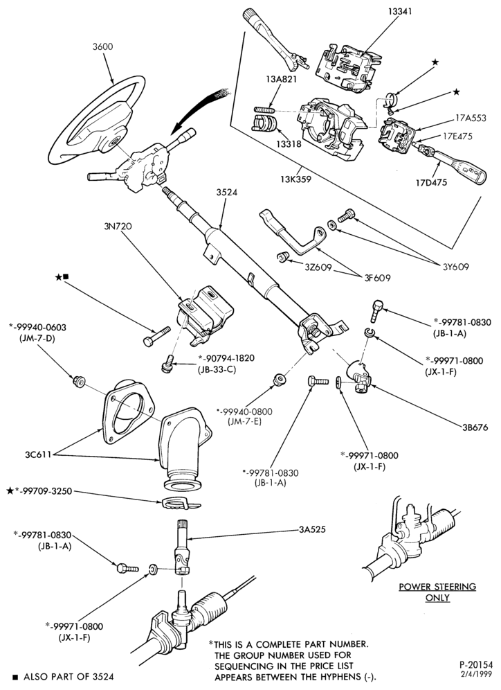 Схема ATX TYPE - EXTERNAL PARTS-ATX TYPE - steering column - floor shift