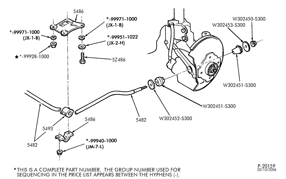 Схема FRONT SUSPENSION-Front stabilizer bar