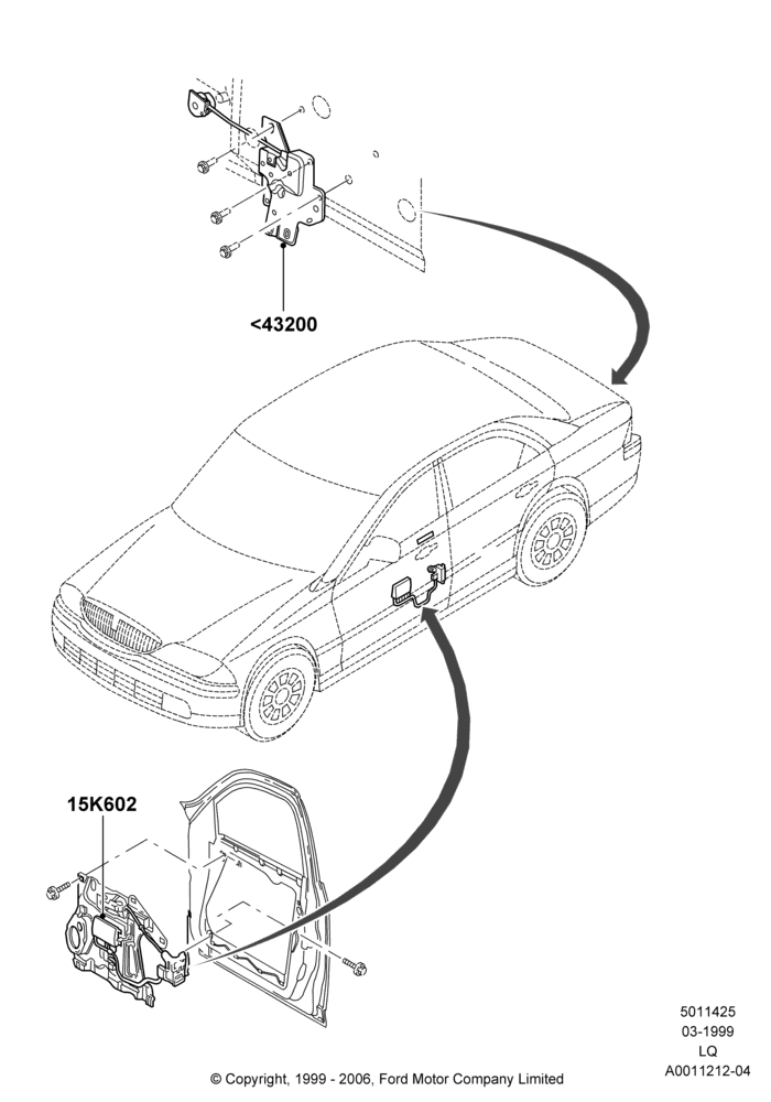 Схема Central Locking System; 22.03.1999–18.11.2002