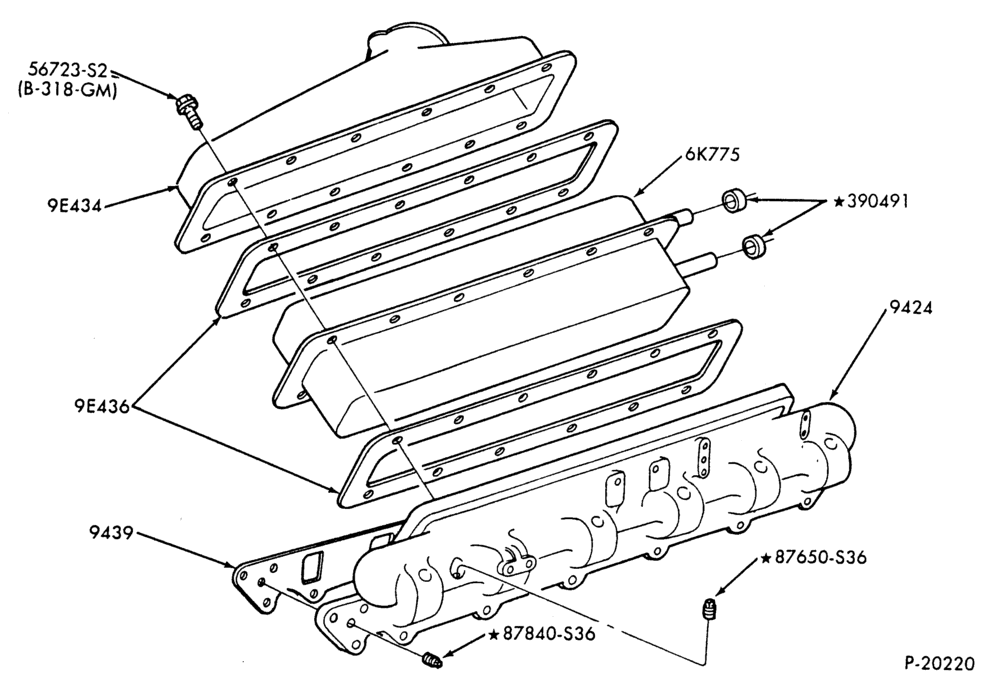 Схема 6 CYL. 6.6L & 7.8L DIESEL-Manifold and related parts - Intake - air to water