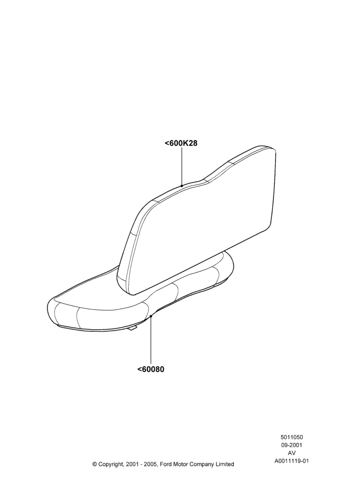 Схема Rear Seat; 22.10.2001–20.12.2002