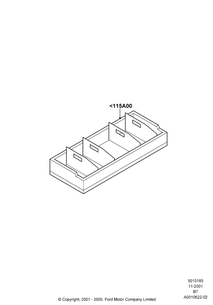 Схема Stowage Facilities - Rear, Accessory; 18.03.2002–29.06.2009
