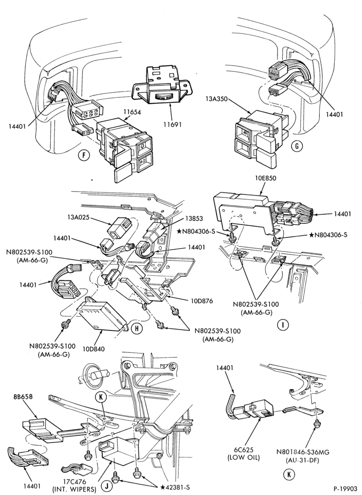 Схема ELECTRICAL SYSTEMS-Wiring system  - eng. compt.  - instrument panel- Page B