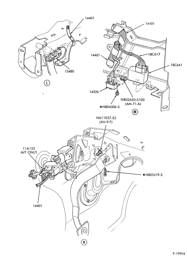 Схема ELECTRICAL SYSTEMS-Wiring system  - eng. compt.  - instrument panel- Page C
