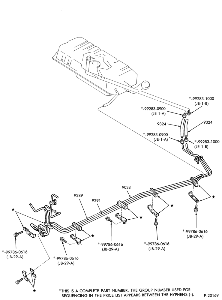Схема 4 CYL. 1.3L (80 C.I.D.)-Fuel system- Line installation