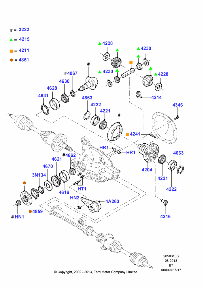 Схема Components - Front Axle Diff & Carr; 18.03.2002–02.08.2006