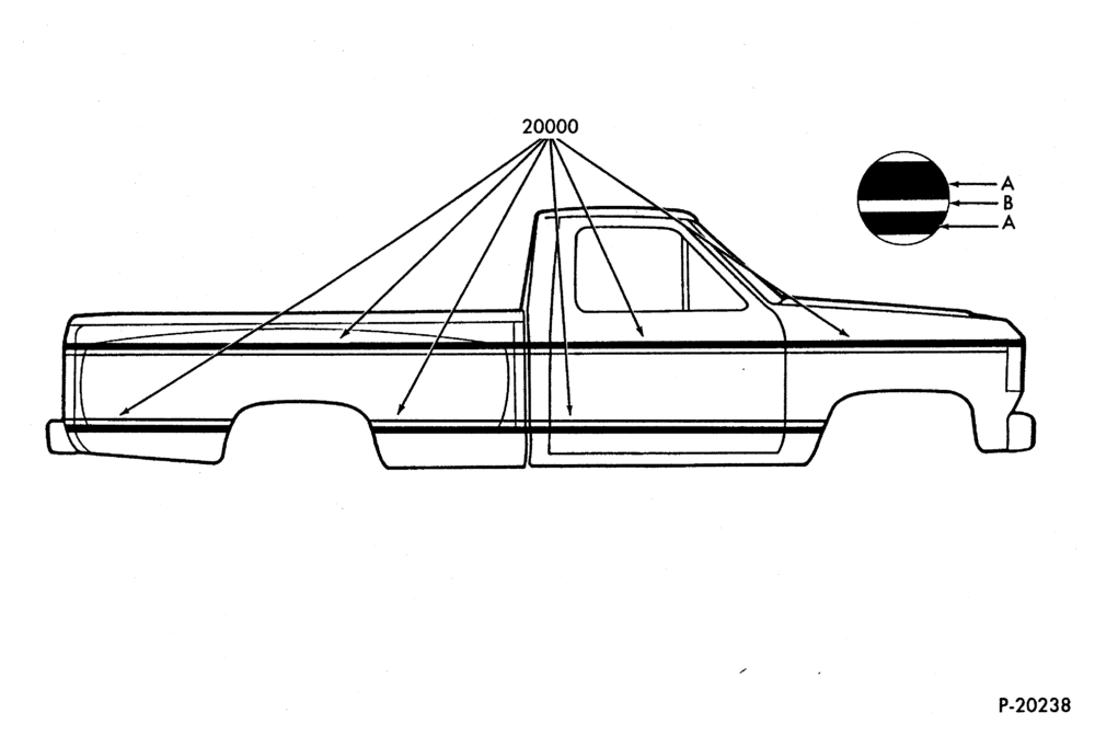 Схема REGULAR CAB STRIPES