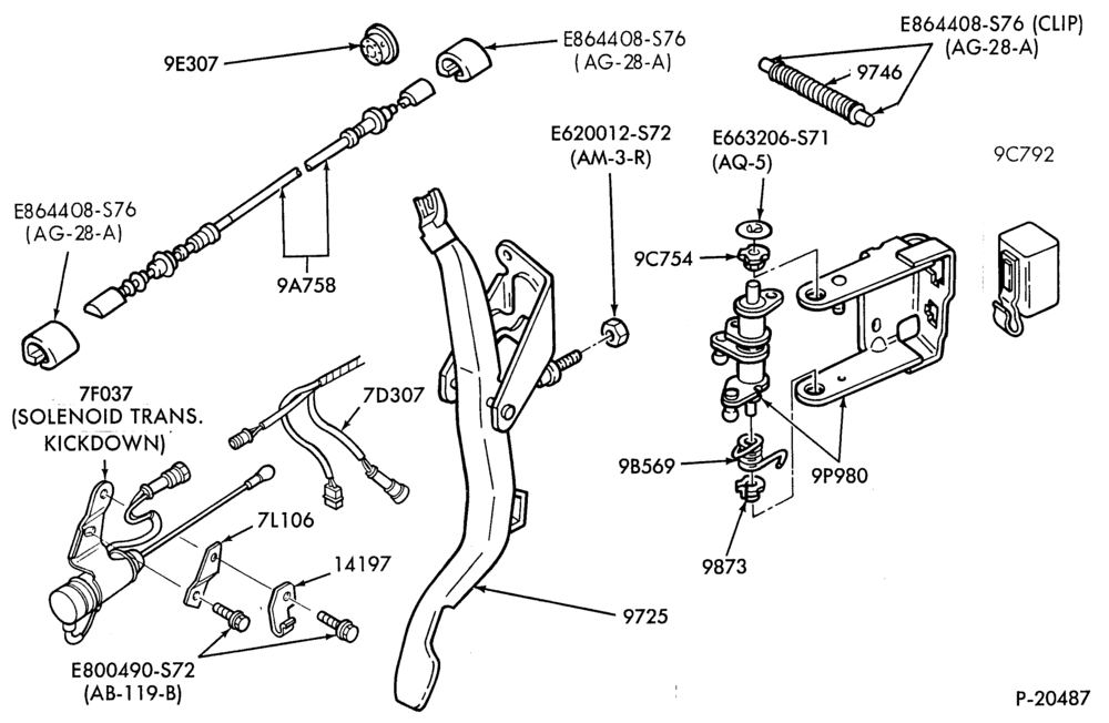 Схема 6 CYL. 2.9L (177 C.I.D.)-Accelerator linkage- E.F.I.