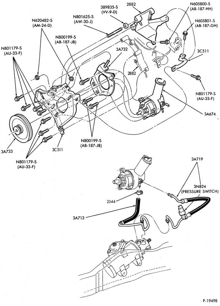 Схема STEERING-(1986/)  - 6 cyl. 177 (2.9L)-B
