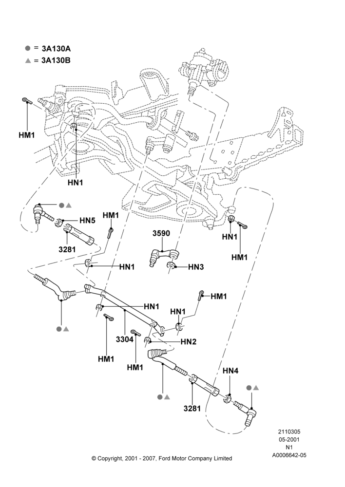 Схема Steering Linkage; 15.10.2001–29.08.2002